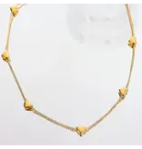 MAIQ Accessories Vivre 18K Gold Non-Tarnish Petite Heart Necklace