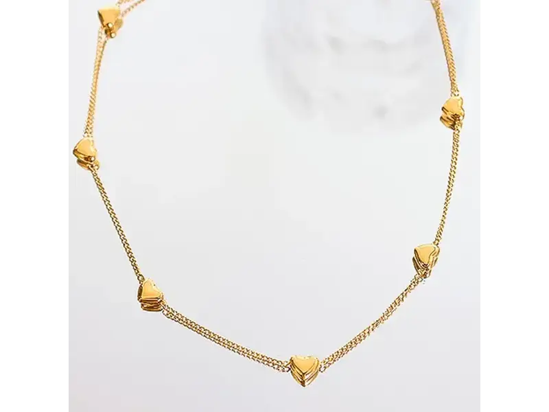 MAIQ Accessories Vivre 18K Gold Non-Tarnish Petite Heart Necklace