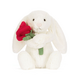 Cream Bunny with Rose