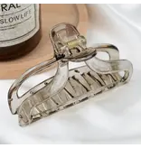 TheDivaSoap Jelly Rectangle Transparent Hair Claw Clip - gray
