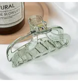 TheDivaSoap Jelly Rectangle Transparent Hair Claw Clip - green