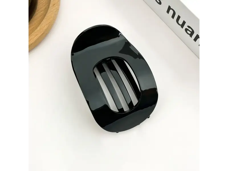 TheDivaSoap Acetate Classic Colorful Flat Hair Clips - black