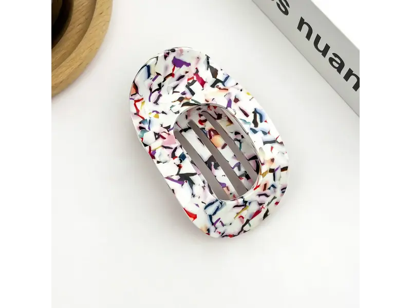 TheDivaSoap Acetate Classic Colorful Flat Hair Clips - multi