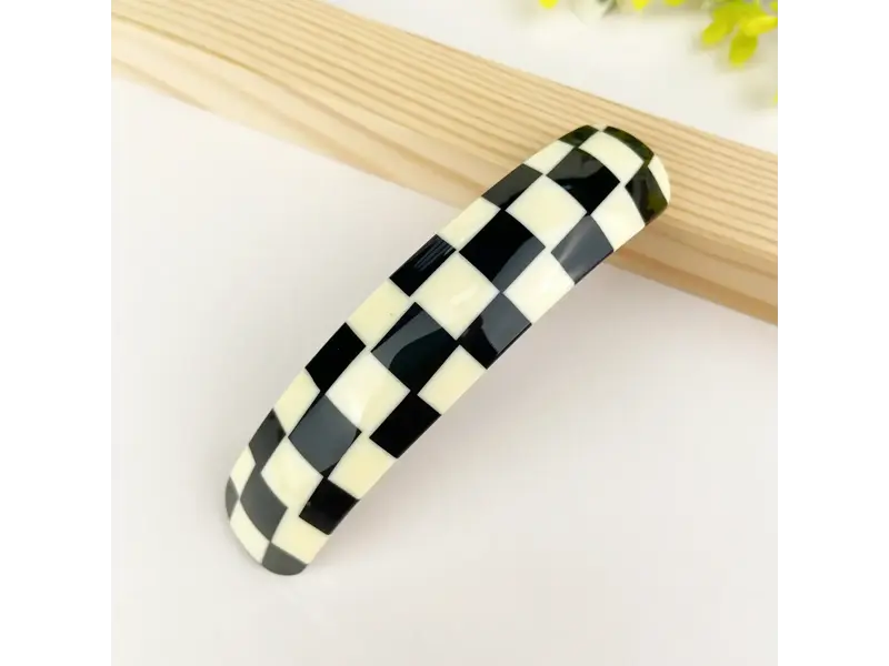 TheDivaSoap Crescent Hair Clip - checkered