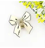 TheDivaSoap Elegant Bow Claw Clip - white