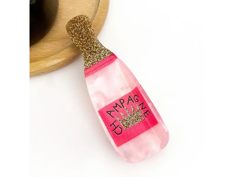 TheDivaSoap Glitter Champagne Bottle Hair Claw Clip
