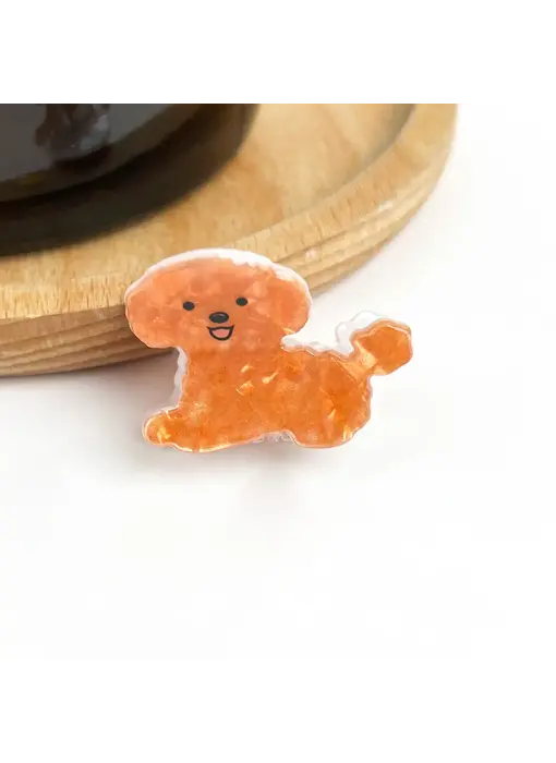 Mini Dog Series Hair Claw Clip - teddy