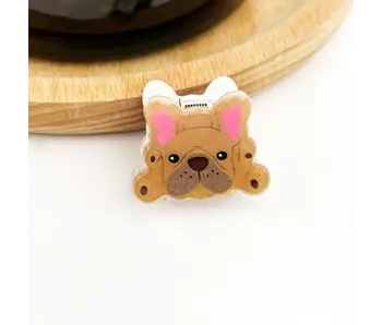 Mini Dog Series Hair Claw Clip -bulldog
