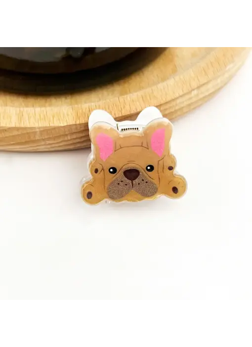 Mini Dog Series Hair Claw Clip -bulldog