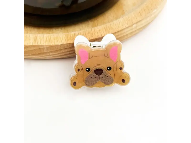 TheDivaSoap Mini Dog Series Hair Claw Clip -bulldog