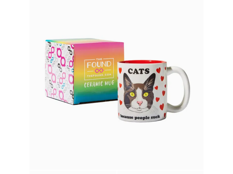 The Found Cats Because People Suck Coffee Mug