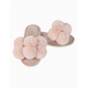 Luxe Pompom Plush Slipper, Blush, S (5-6)