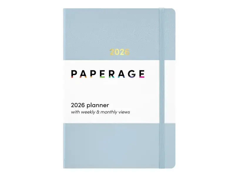 Paperage 2026 Slate Casebound Dated Planner - Weekly & Monthly Views