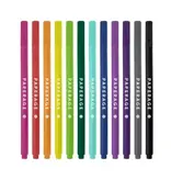 Paperage 12 Pack Felt Tip Fine Line Marker Pens with Case