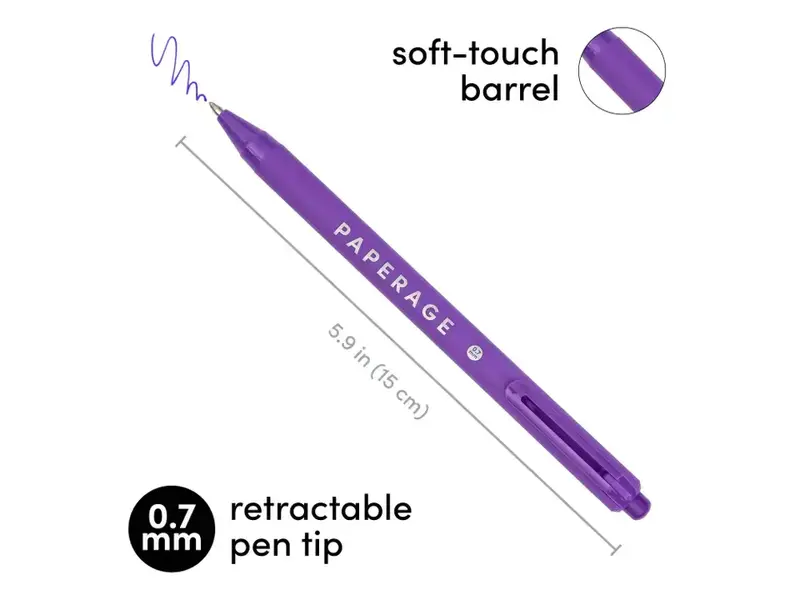 Paperage 20 Pack Retractable Gel Pens Rainbow