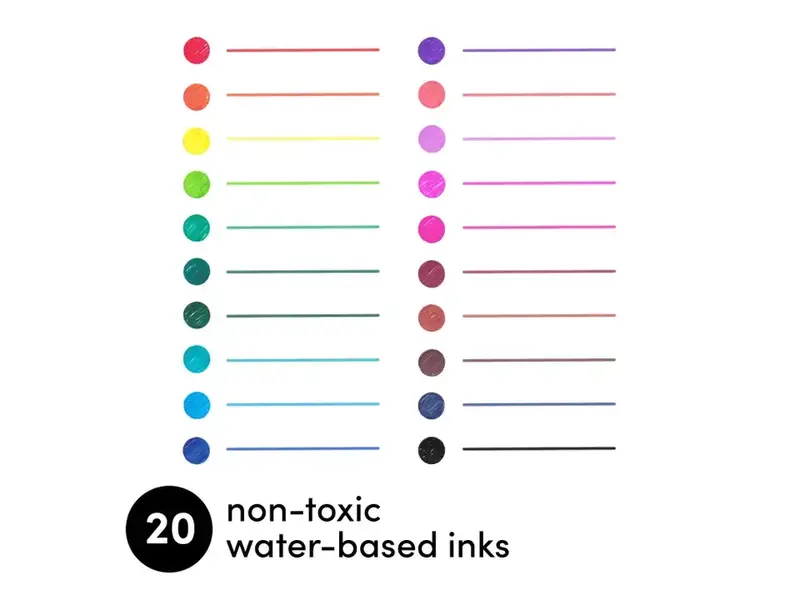 Paperage 20 Pack Retractable Gel Pens Rainbow