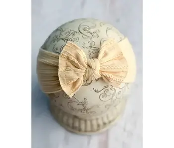 Cable Knit Bow Headband Ivory