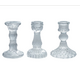 Pressed Glass Taper Holder, 3 Styles