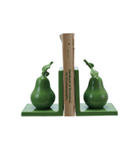 Creative Co-OP Cast Iron Pear Bookends, Green, Set of 2