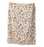 Creative Co-OP Woven Cotton Printed Throw w/ Sherpa Back, Flower Pattern & Fringe