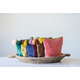 Cotton Velvet Zip Pouch with Tassel, 6 Assorted Colors