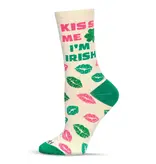 Infinity Classics International Women's Kiss Me I'm Irish Bamboo Crew Socks