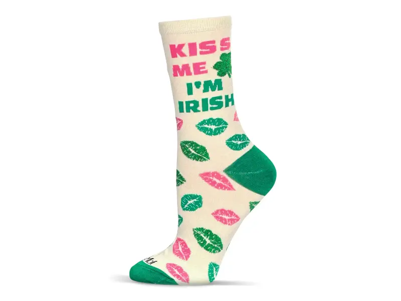 Infinity Classics International Women's Kiss Me I'm Irish Bamboo Crew Socks