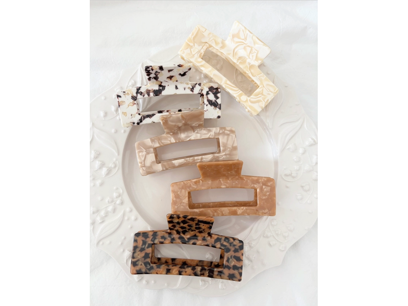 LoveLina Betty Jumbo 4-Inch Acetate Hair Claw Clip - Toffee Assorted Colors