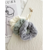 LoveLina Fuzzy Hair Scrunchies, Set of 3 - Goni / Green
