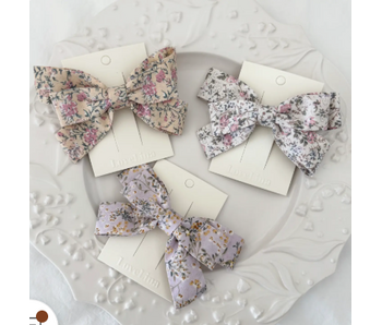 Vintage Floral Bow Clips