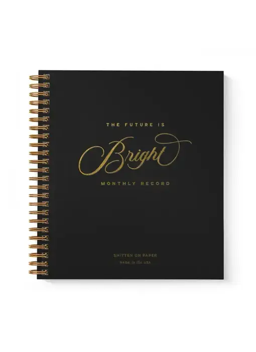 Future Is Bright Monthly Undated Planner Black