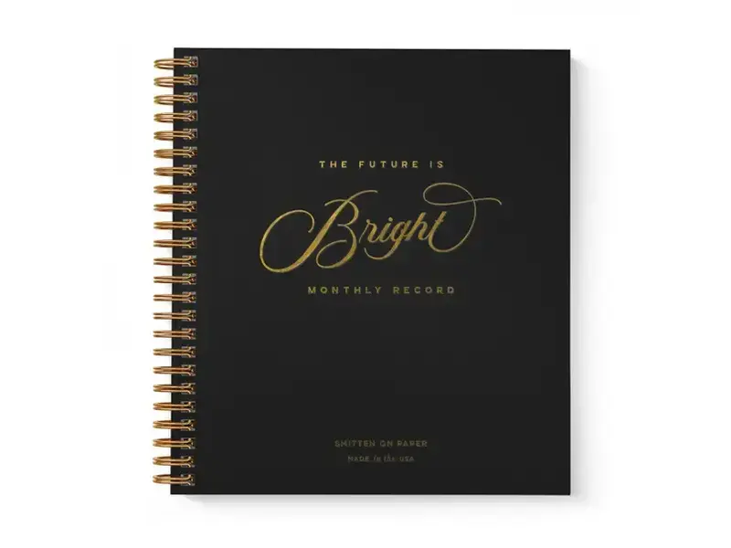 Smitten on Paper Future Is Bright Monthly Planner Black