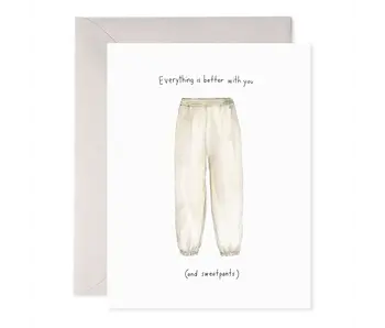 Sweatpant Love Greeting Card