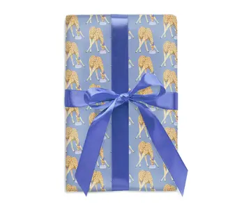 Periwinkle Giraffe Birthday Gift Wrap