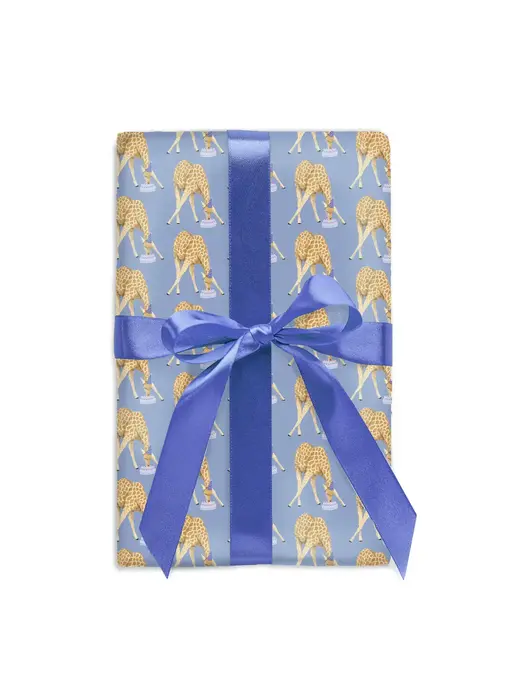 Periwinkle Giraffe Birthday Gift Wrap