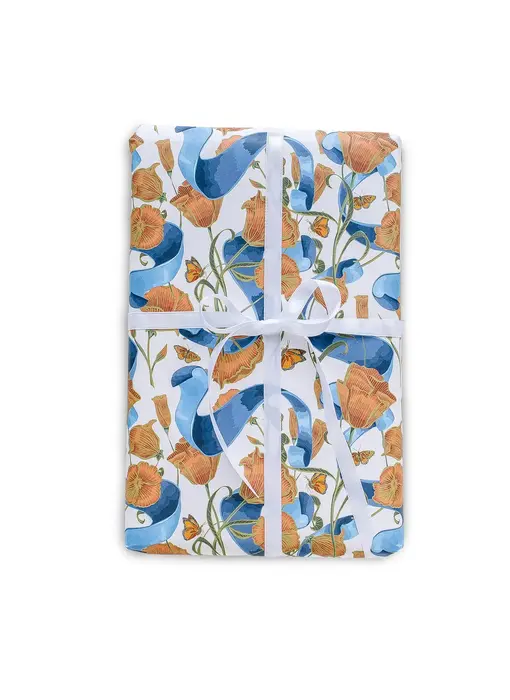 Poppies & Ribbons Gift Wrap