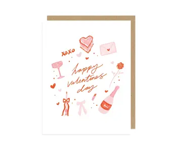 Hand-Drawn Happy Valentine's Day Card