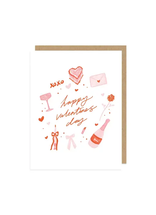 Hand-Drawn Happy Valentine's Day Card