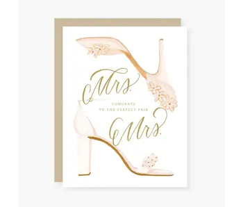 Mrs & Mrs ( Perfect Pair ) Wedding Card