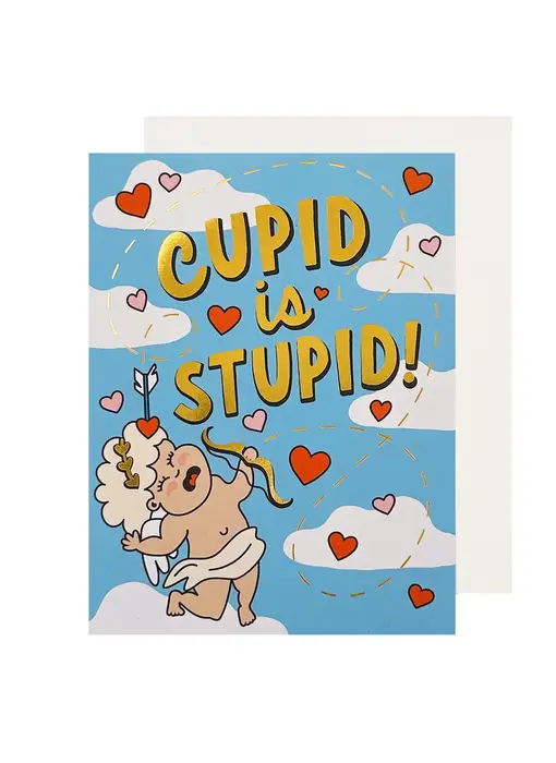 Cupid Is Stupid Valentine's Day Card