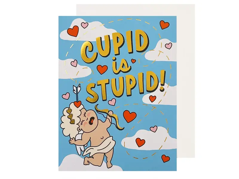 The Social Type Cupid Is Stupid Valentine's Day Card