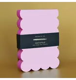 Idlewild Scalloped Shaped Notepad | Lilac + Hot Pink Edge