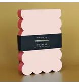 Idlewild Scalloped Shaped Notepad | Peach + Persimmon Edge