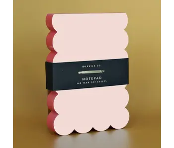 Scalloped Shaped Notepad | Peach + Persimmon Edge