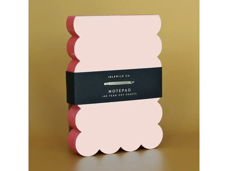 Idlewild Scalloped Shaped Notepad | Peach + Persimmon Edge