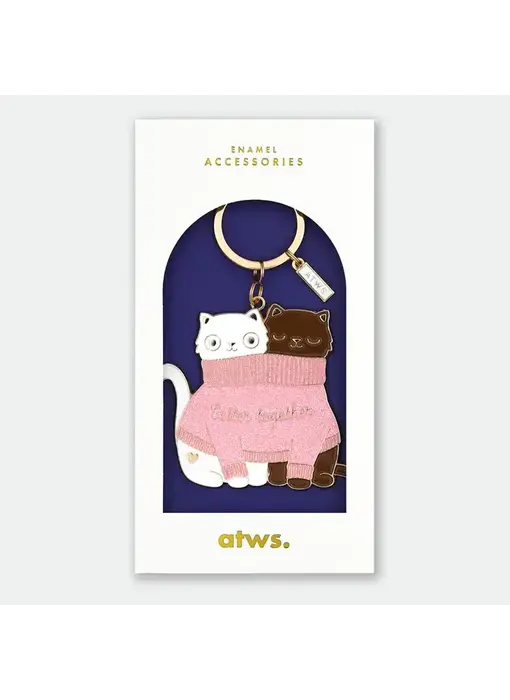 2 Cats in A Sweater - Keychain