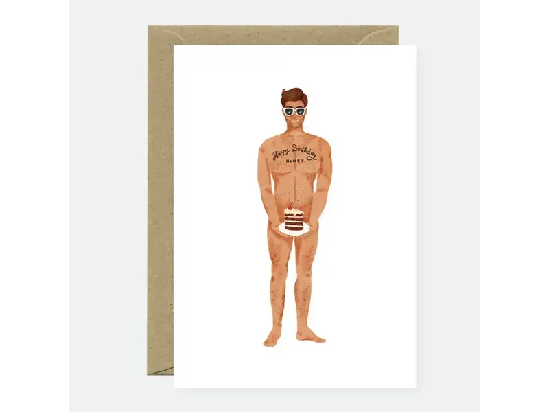 ALL THE WAYS TO SAY Guy with A Cake Greeting Card