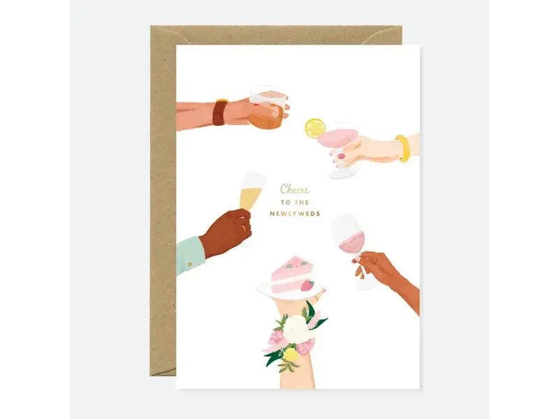 ALL THE WAYS TO SAY Newlyweds Cheers - Greeting Card - Gold Foil