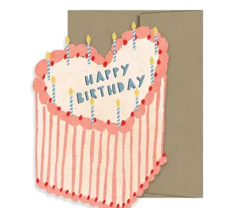 Heart Cake Birthday Collection - Die Cut Card