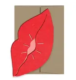 Isatopia Bisous Lips Die Cut Card